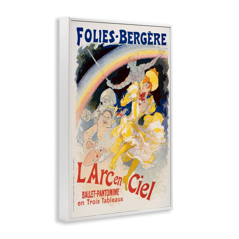 Stupell Vintage Ballet Entertainment Ad Framed Giclee Art Design By Marcus Jules