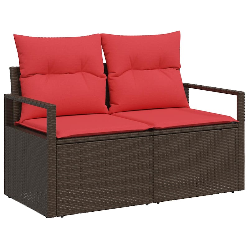 vidaXL 7 Piece Garden Sofa Set with Cushions - 113.8×48×27.2