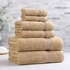 preview thumbnail 43 of 188, Superior 100% Egyptian Cotton 6-Piece Towel Set Luxury, Soft & Absorbent 6-Piece - Toast