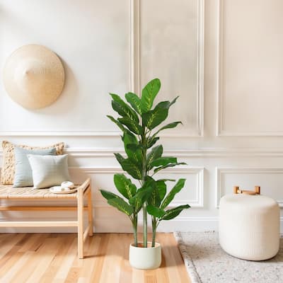 42" Artificial Dieffenbachia Plant With Pot