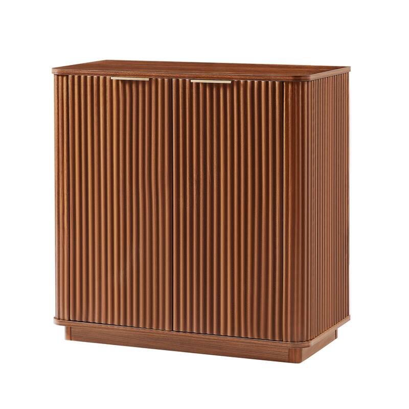 Anmytek Kitchen Buffet Cabinet Sideboard with Storage Curved wave Design for Dining Room,Bedroom,Hallway