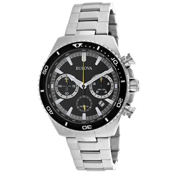 Shop Bulova Men S High Frequency Black Dial Watch 98b298 Overstock 28158022