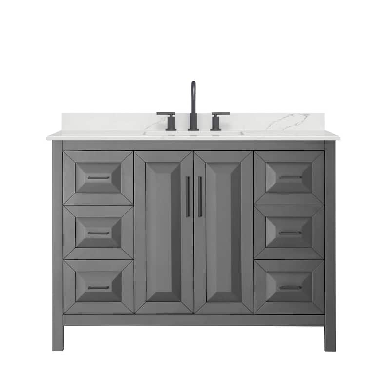 Daria 48-inch Single Vanity, 3 Hole Quartz Top
