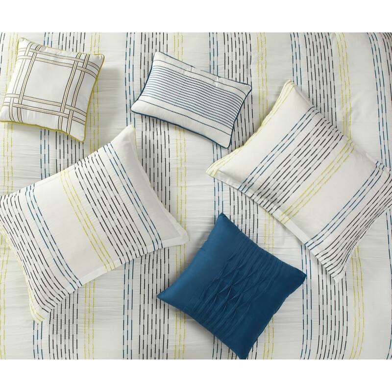 Nanshing Kallia 7 Piece Modern Striped Comforter Set