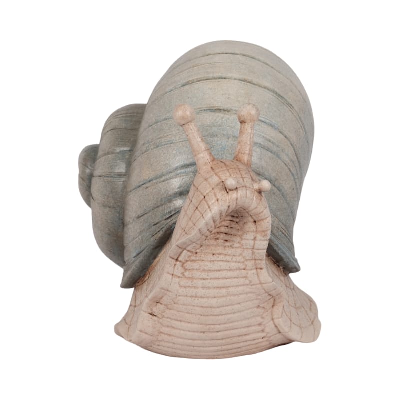 Sagebrook Home 11-inch Green Garden Snail, Durable Polyresin