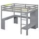 preview thumbnail 22 of 20, Full Loft Bed with L-Desk, Built-In Wardrobe, and Storage