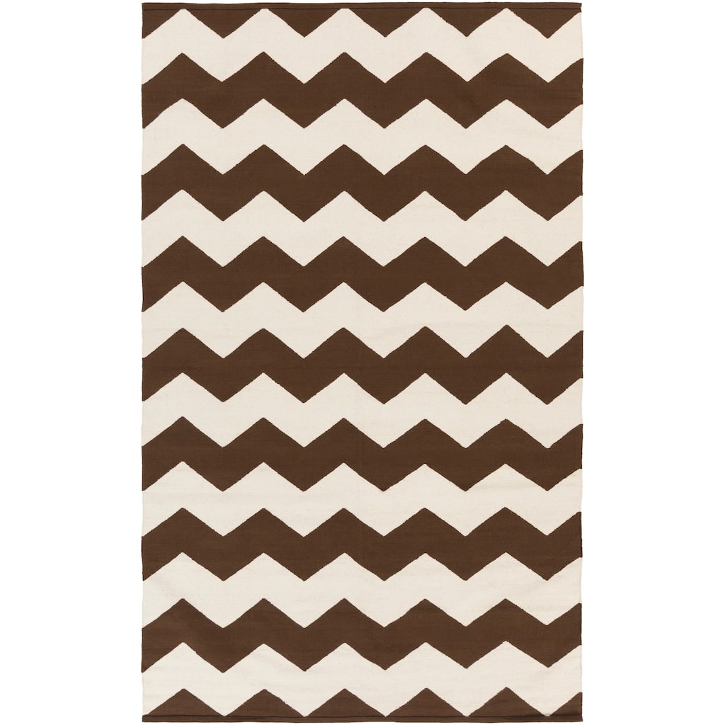 Macy Hand-woven Cotton Chevron Area Rug