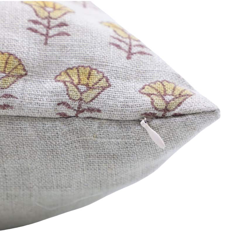 Fabdivine Linen Bohemian Block print pillow Cover - Kohinoor
