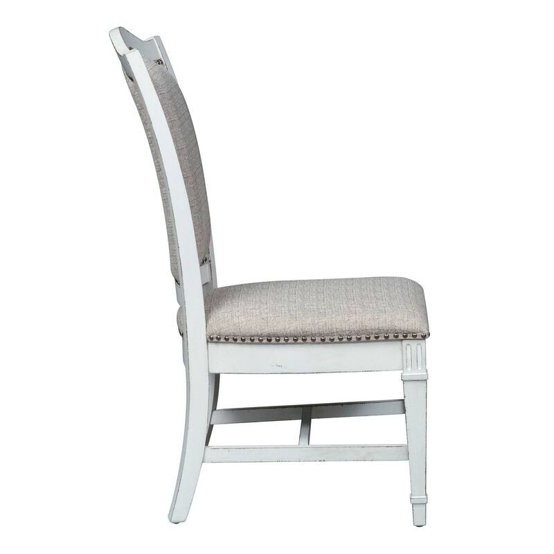 Abbey Park Antique White Upholstered Side Chair (Set of 2)