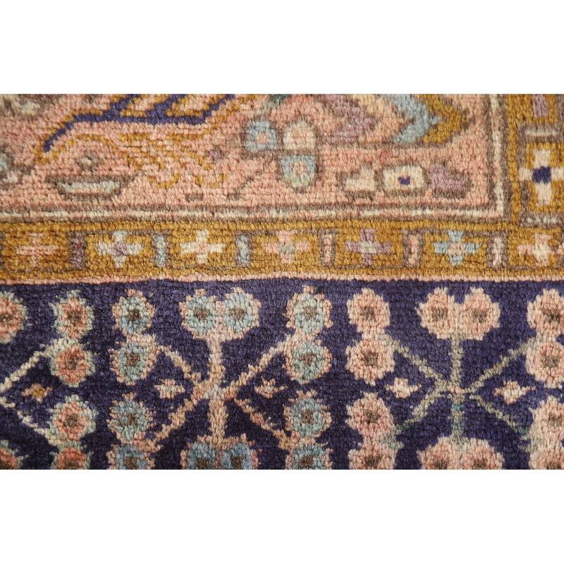 Vegetable Dye Handmade Gharajeh Persian Vintage Runner Rug - 3'3"x 7'4"