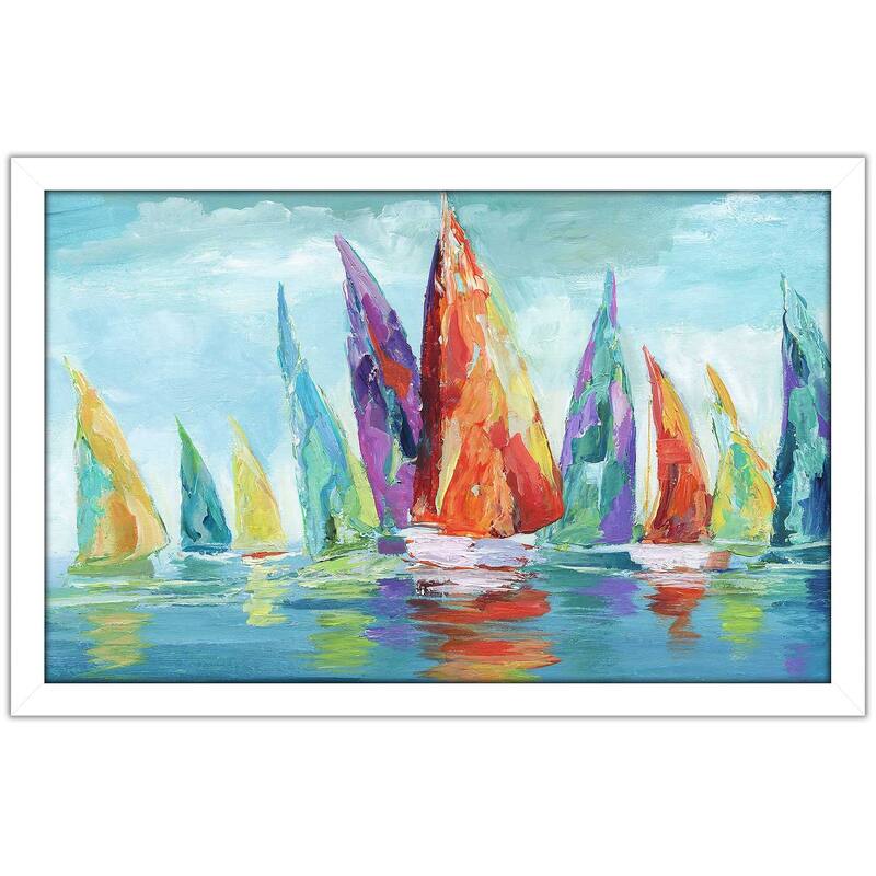 "Fine Day Sailing I (Horizontal)" by Nan Print on Acrylic