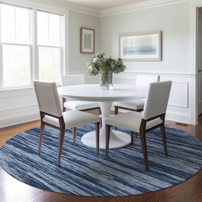 Machine Washable Indoor/ Outdoor Casual Ombre Chantille Rug