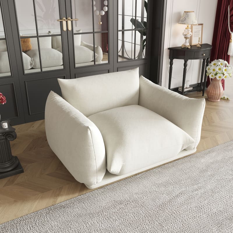 Modular Upholstered Sectional Sofas Chenille Fabric Lounge Counches - single