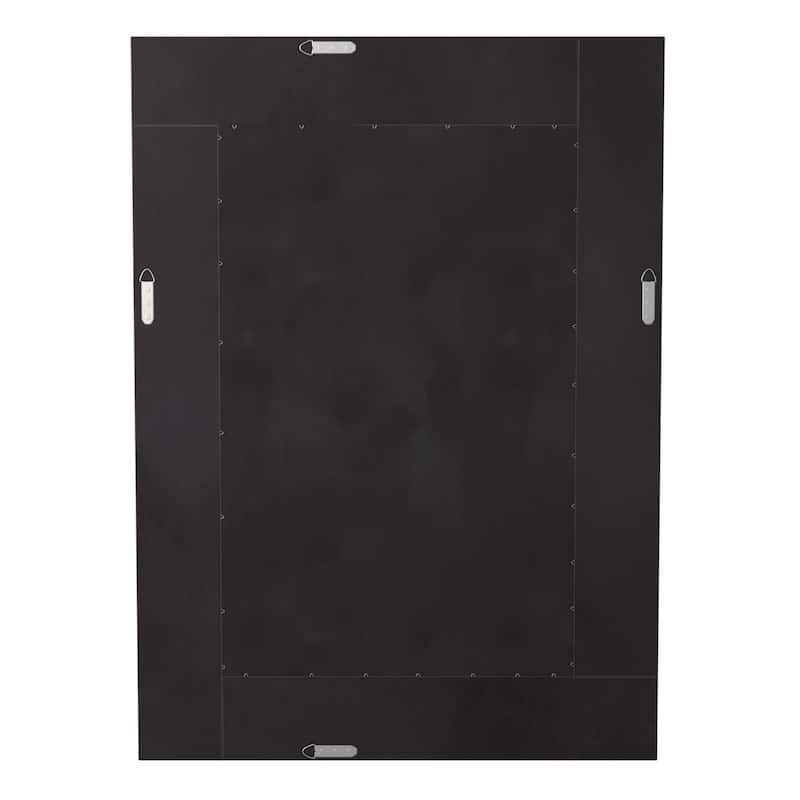 Allan Andrews Rectangular Wood Framed Wall Mirror with Black Iron Accents - 46.5"H x 34.75"W