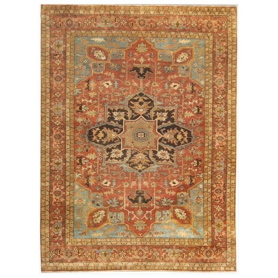 Exquisite Rugs Serapi Rust / Sky New Zealand Wool Rug (9' x 12') - 9' x ...