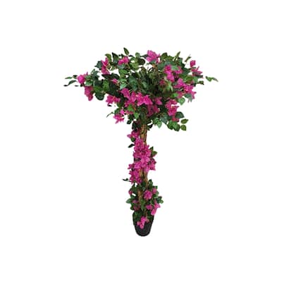 Bougainvillea Artificial Tree With Flowers And Leaves