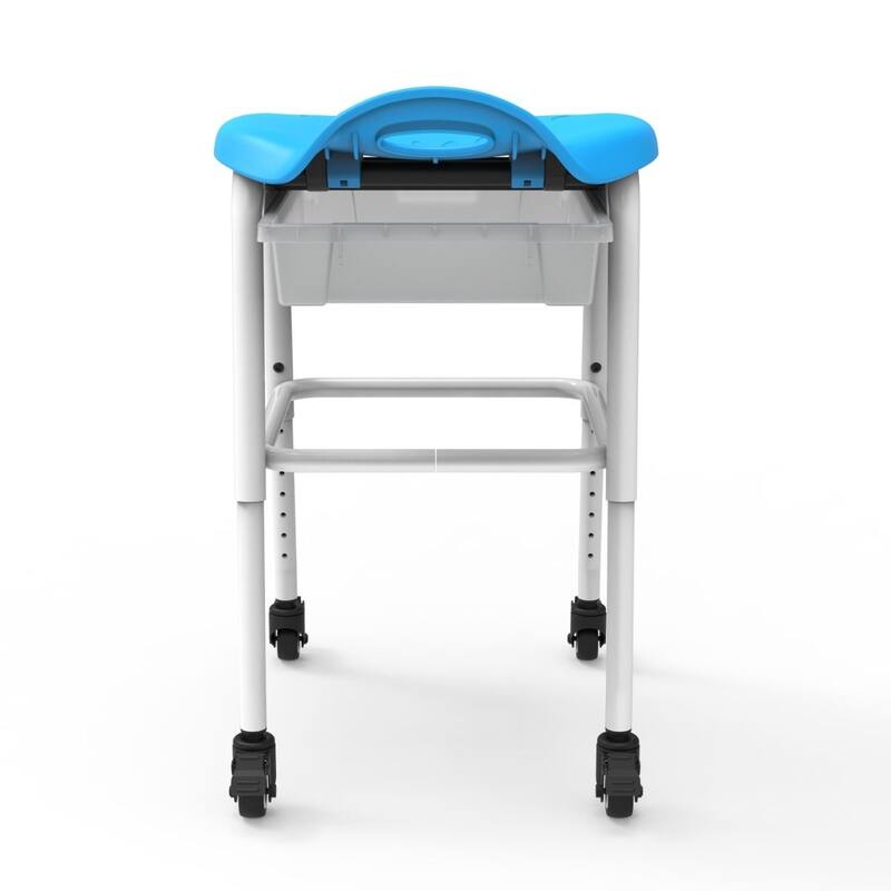 Luxor Adjustable-Height Stackable Classroom Stool with Wheels and Storage