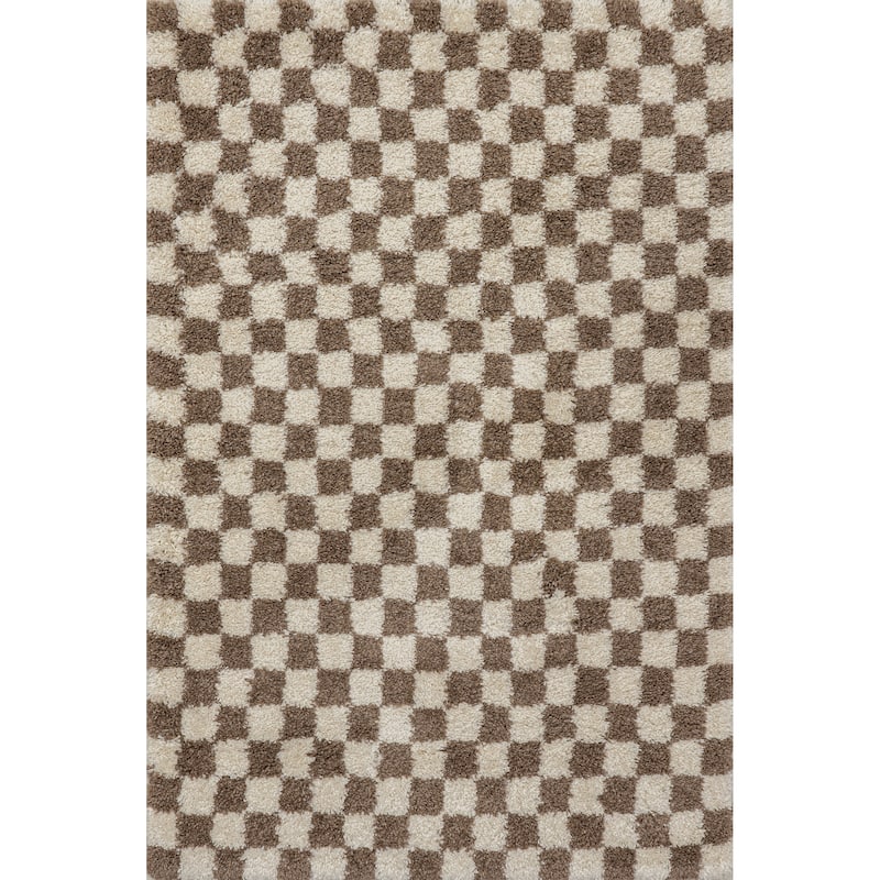 Nuloom Adelaide Mid-Century Checkered Shag Area Rug