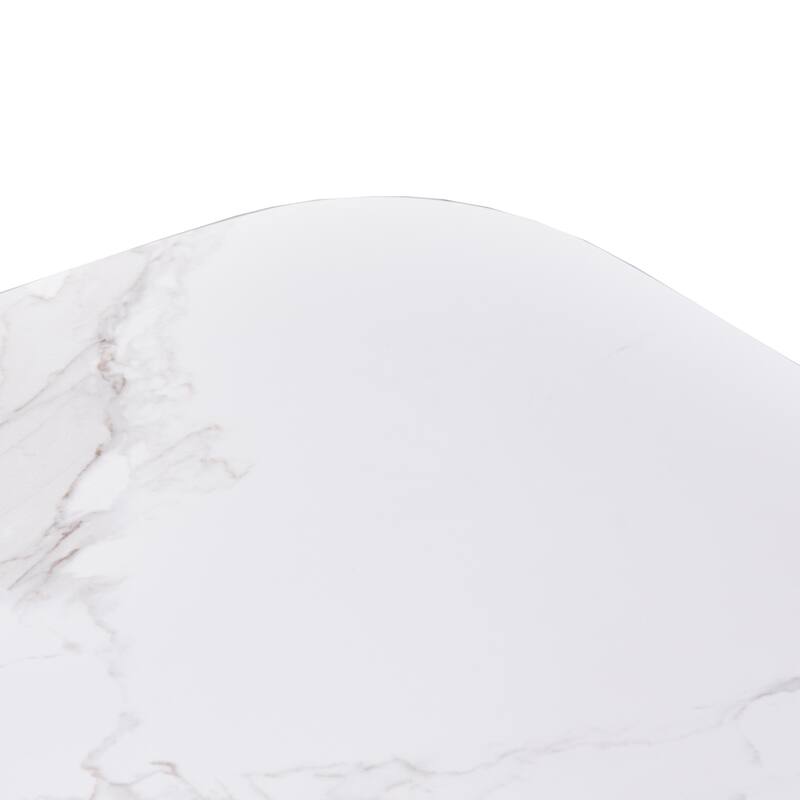 GDF Studio - Tignall Modern Ceramic Square Coffee Table with Rock Beam Top