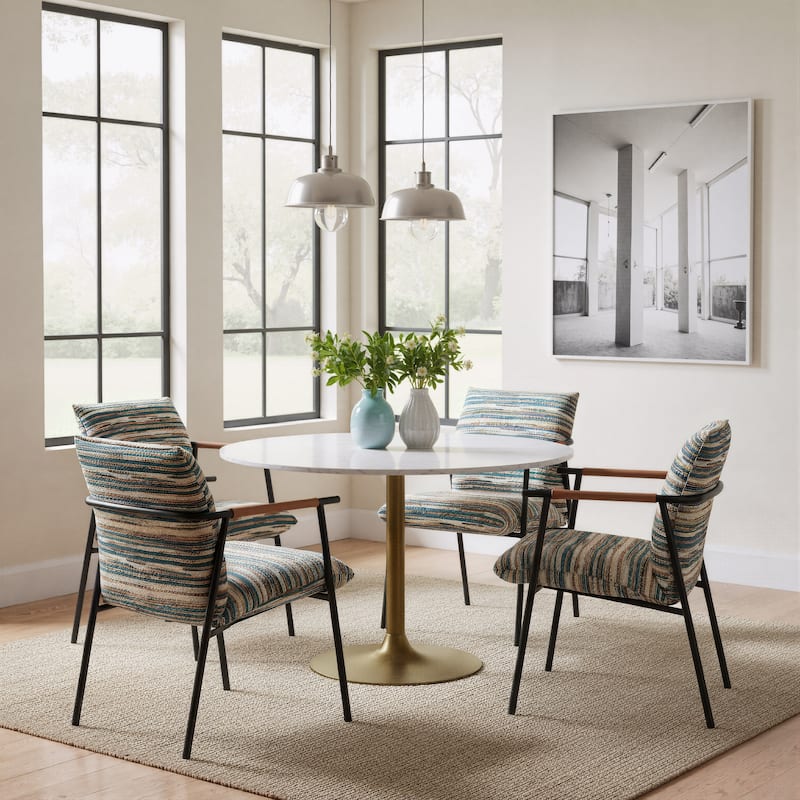 Ithaca Dining Table White & Gold - White/Gold