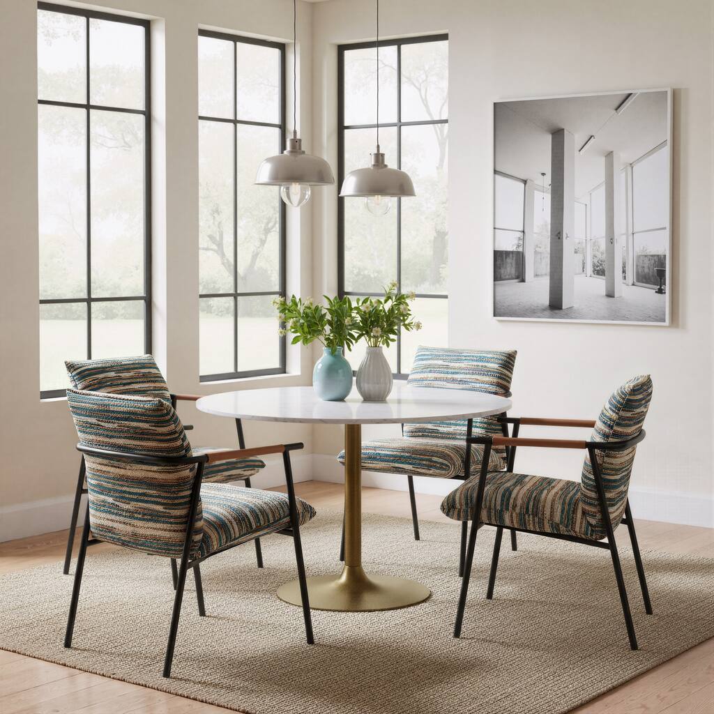 Ithaca Dining Table White & Gold