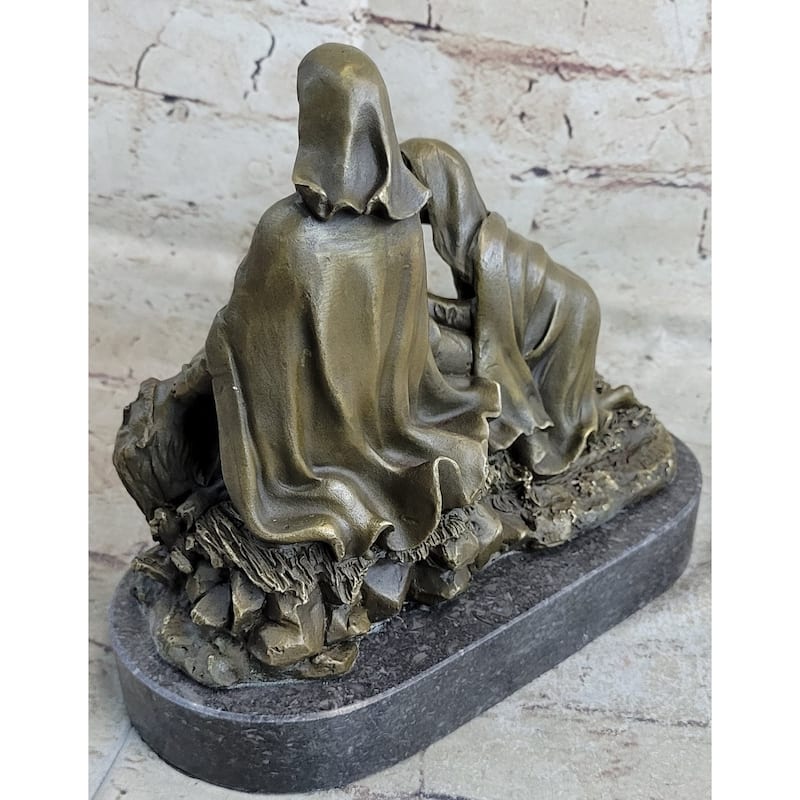 The Lamentation Of Christ Jesus With Virgin Mary Saint Mary Magdalene Bronze
