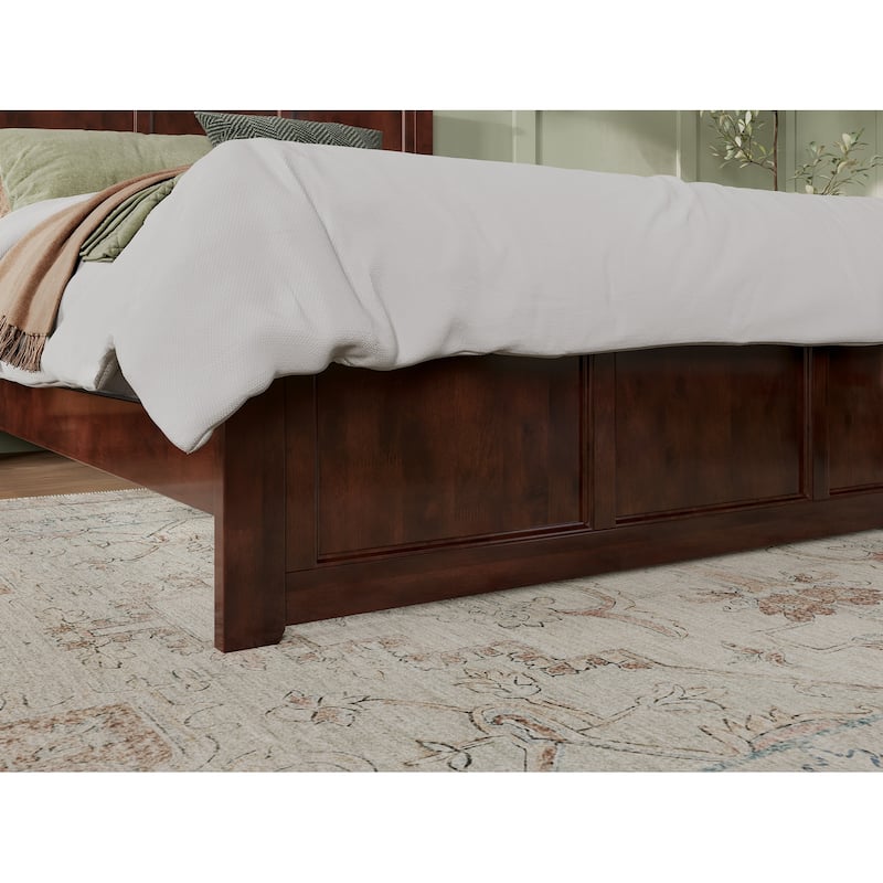 Madison Wood Low Profile Platform Bed with Matching Footboard