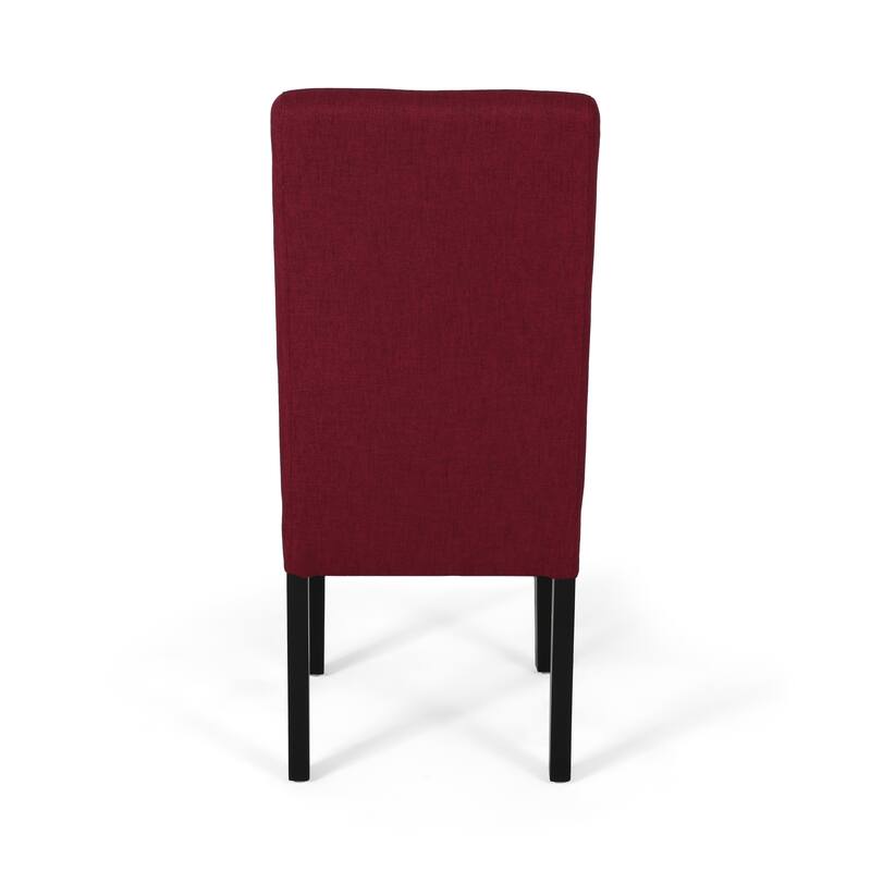Dining Room Chairs Set of 2, Accent Chairs Upholstered Fabric Side Kitchen Chairs with Solid Wood Legs and Padded Seat