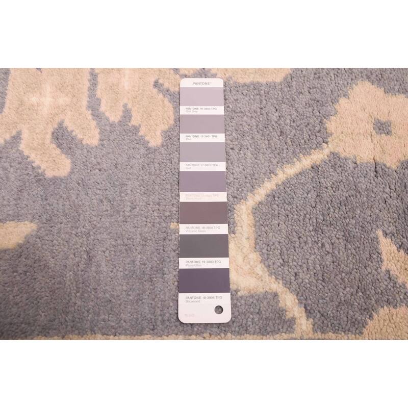 ECARPETGALLERY Hand-knotted Royal Oushak Dark Grey Wool Rug - 9'1 x 12'0