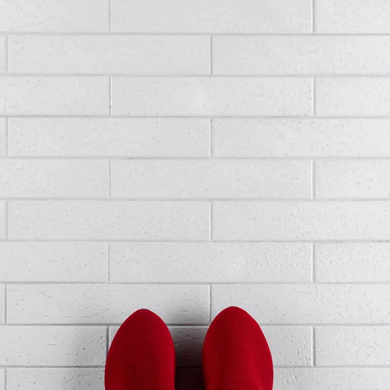 Merola Tile Muretto Bianco Glossy 2" x 10" Porcelain Floor and Wall Tile