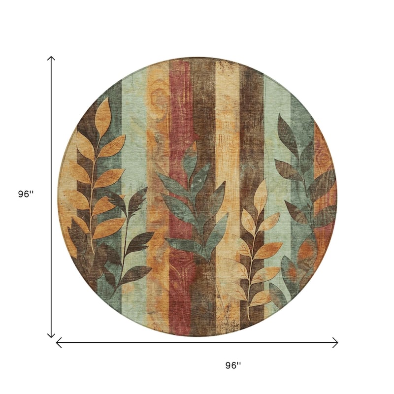 HomeRoots Floral Transitional Rectangle Outdoor Rug