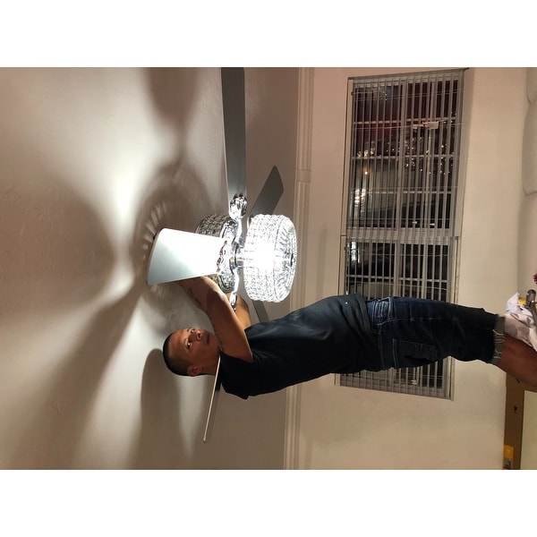 Shop Walter Dual Lamp Chrome 52 Inch Lighted Ceiling Fan W