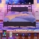 preview thumbnail 17 of 82, Headboards with Storage Shelves, Head Board with Power Outlet and LED Light for Bed Frame