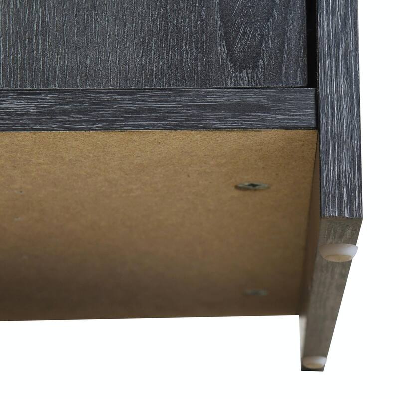 Retro 3-Door Sideboard - Large Storage with Rattan Doors and Metal Handles