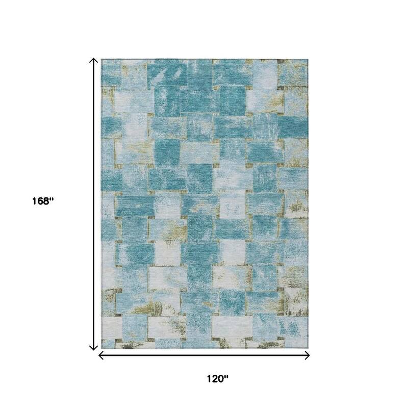 HomeRoots Striped Transitional Rectangle Outdoor Rug