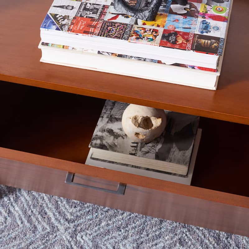 SAFAVIEH Fadime Natural/Charcoal 3-Shelf 1 Door Etagere - 32" W x 15.4" L x 72" H - 32Wx15Dx72H