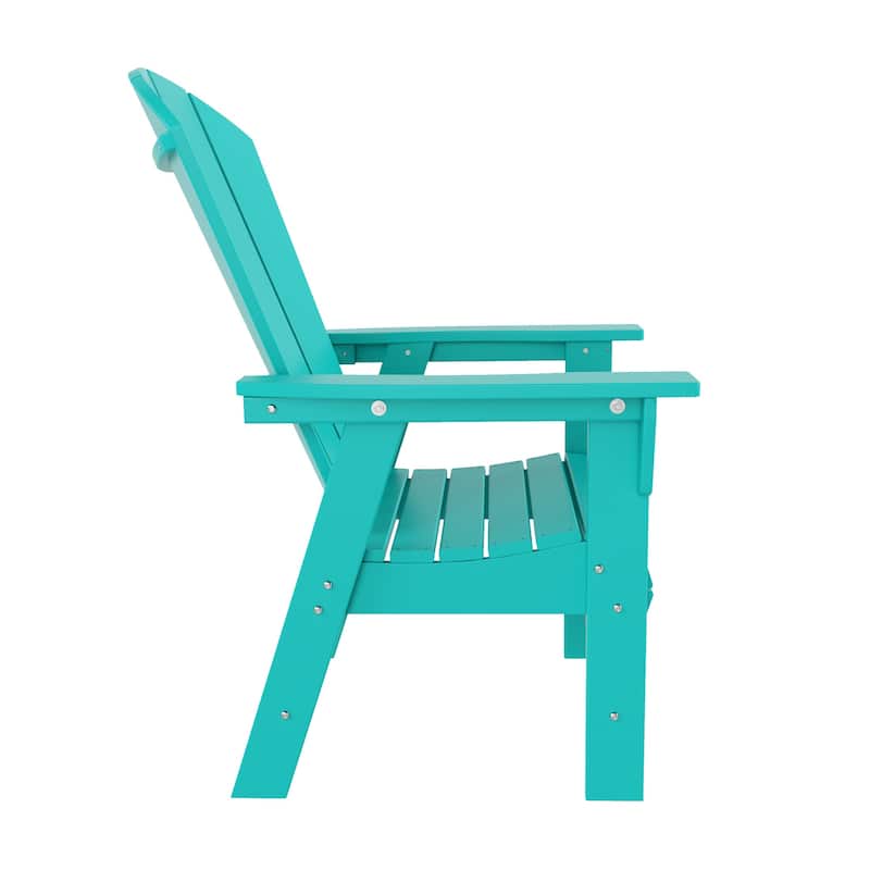 Laguna Hdpe All Weather Outdoor Patio Square Adirondack Dining Chairs Set (5-Piece Set)