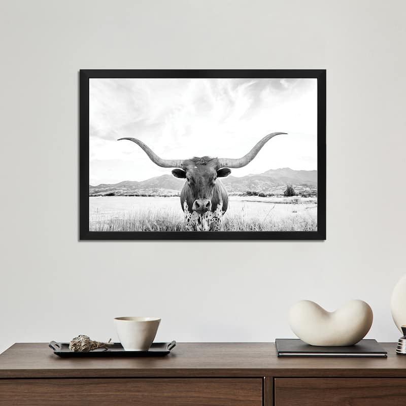 Longhorn Premium Framed Poster by Sisi & Seb