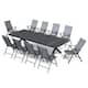 Option 118.1in-Black-Table&Grey-Chair