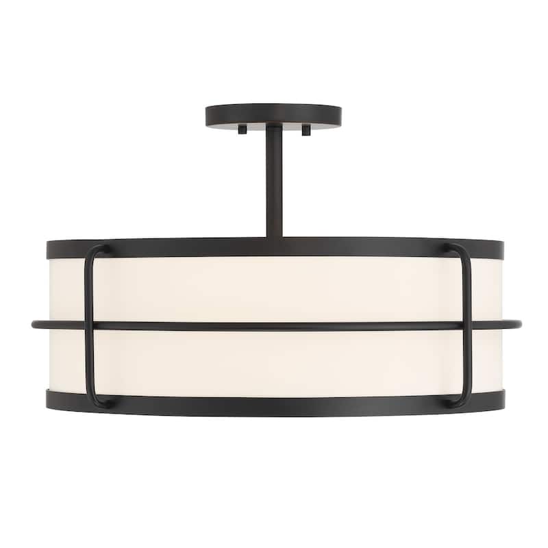 Savoy House 6-4193-4 Chauncey 4 Light 22" Wide LED Semi-Flush Drum