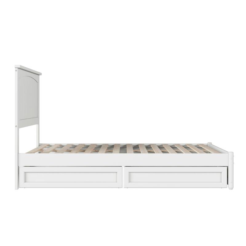 Malta Platform Bed with Panel Footboard and Storage Drawers