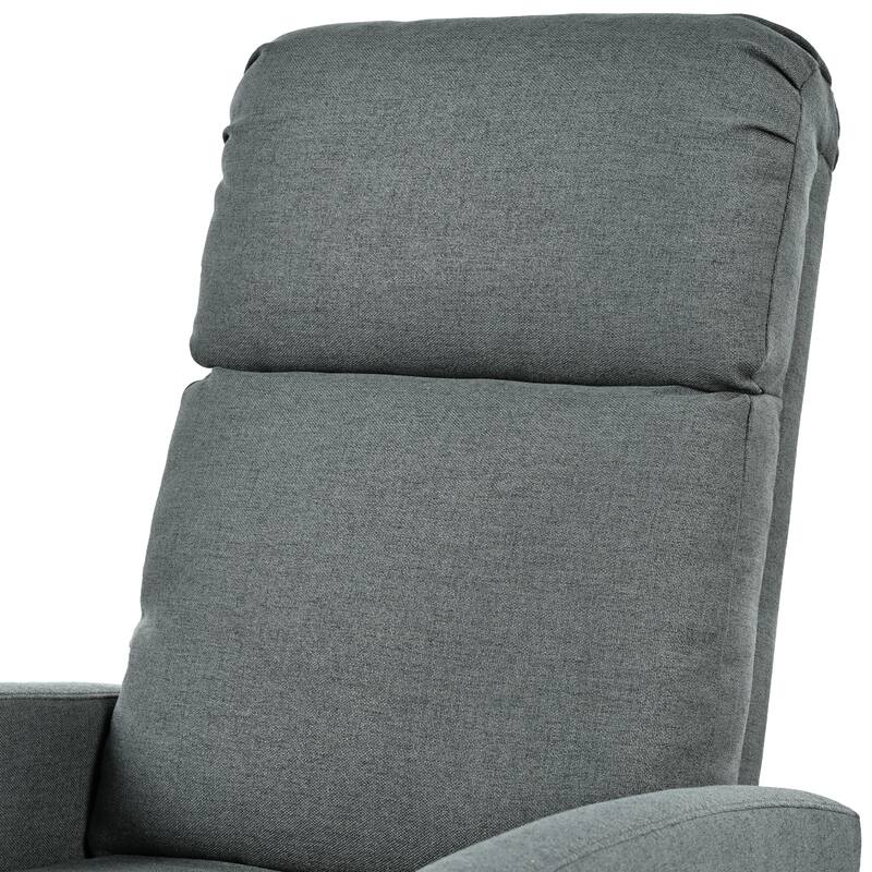 Roomfitters Modern Recliner Manual Recliner Home Theater Chair, Adjustable Recliner for Living Room, Charcoal