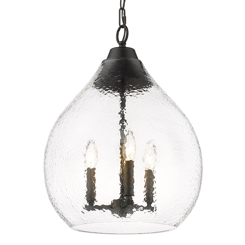 Golden Lighting Ariella 3-light Pendant in Matte Black