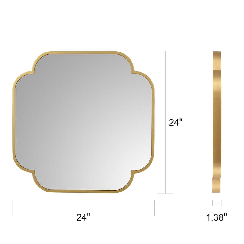 MacLuu Rectangle Scalloped Decorative Wall Mirror