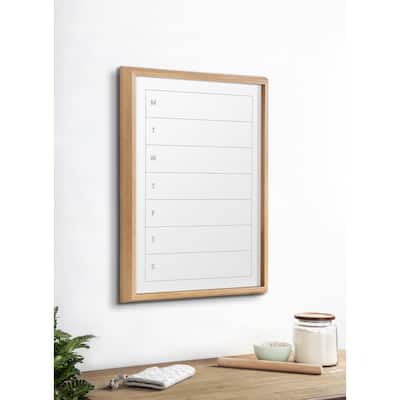 Kate and Laurel Blake Weekly Menu Framed Printed Glass by The Creative Bunch Studio - 18x24