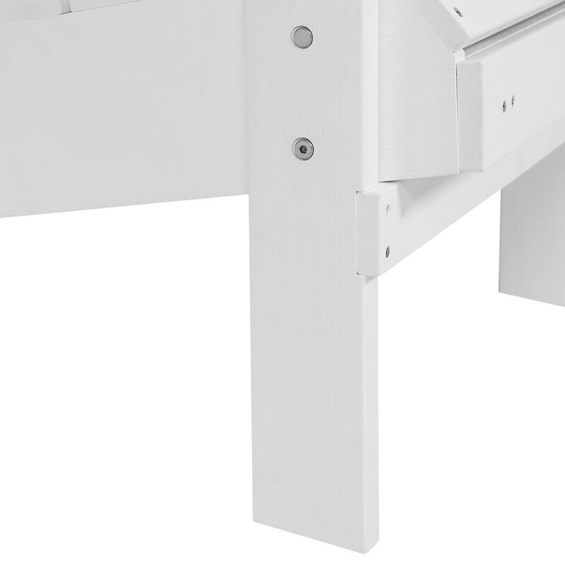 Hurley Folding Poly Adirondack Chair with Pull-out Ottoman (Set of 2)