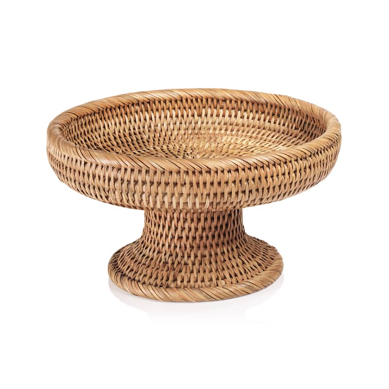 Heritage Weave Rattan Artistry Footed Bowl