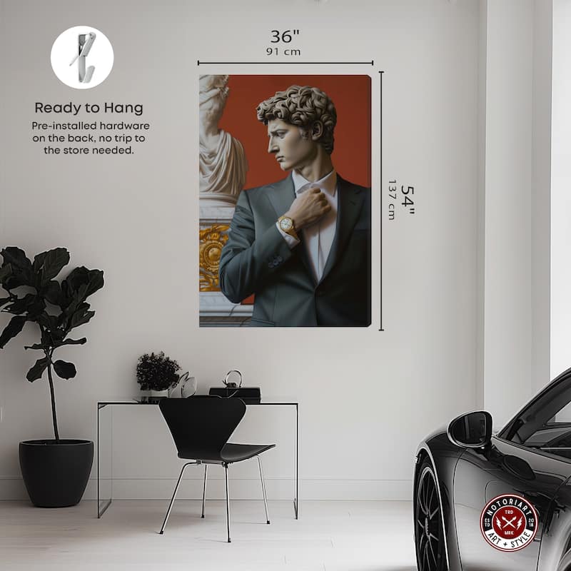 Notoriart Sculpture With Style Gallery Wrapped Men Style 1 Piece Canvas Wall Art