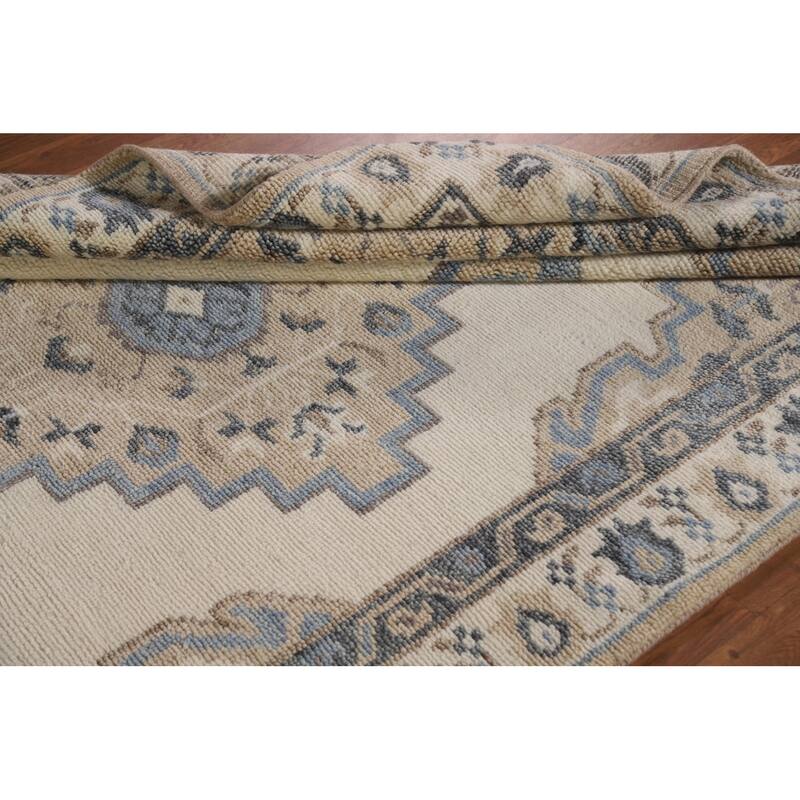 Geometric Moroccan Indian Area Rug Handmade Wool Carpet - 5'3"x 7'11"