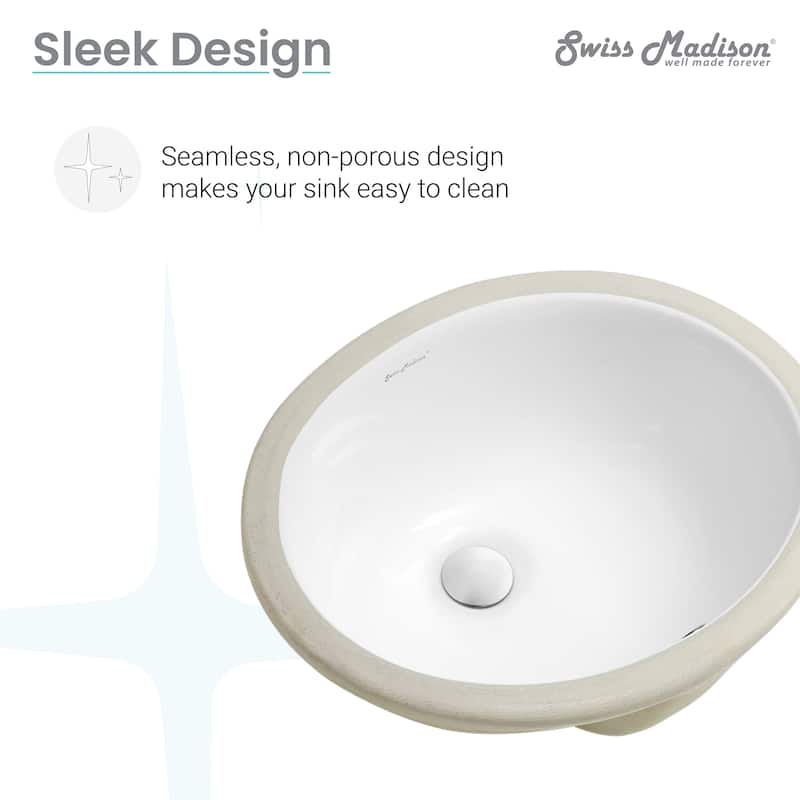 Monaco 16.5" Oval Under-Mount Bathroom Sink